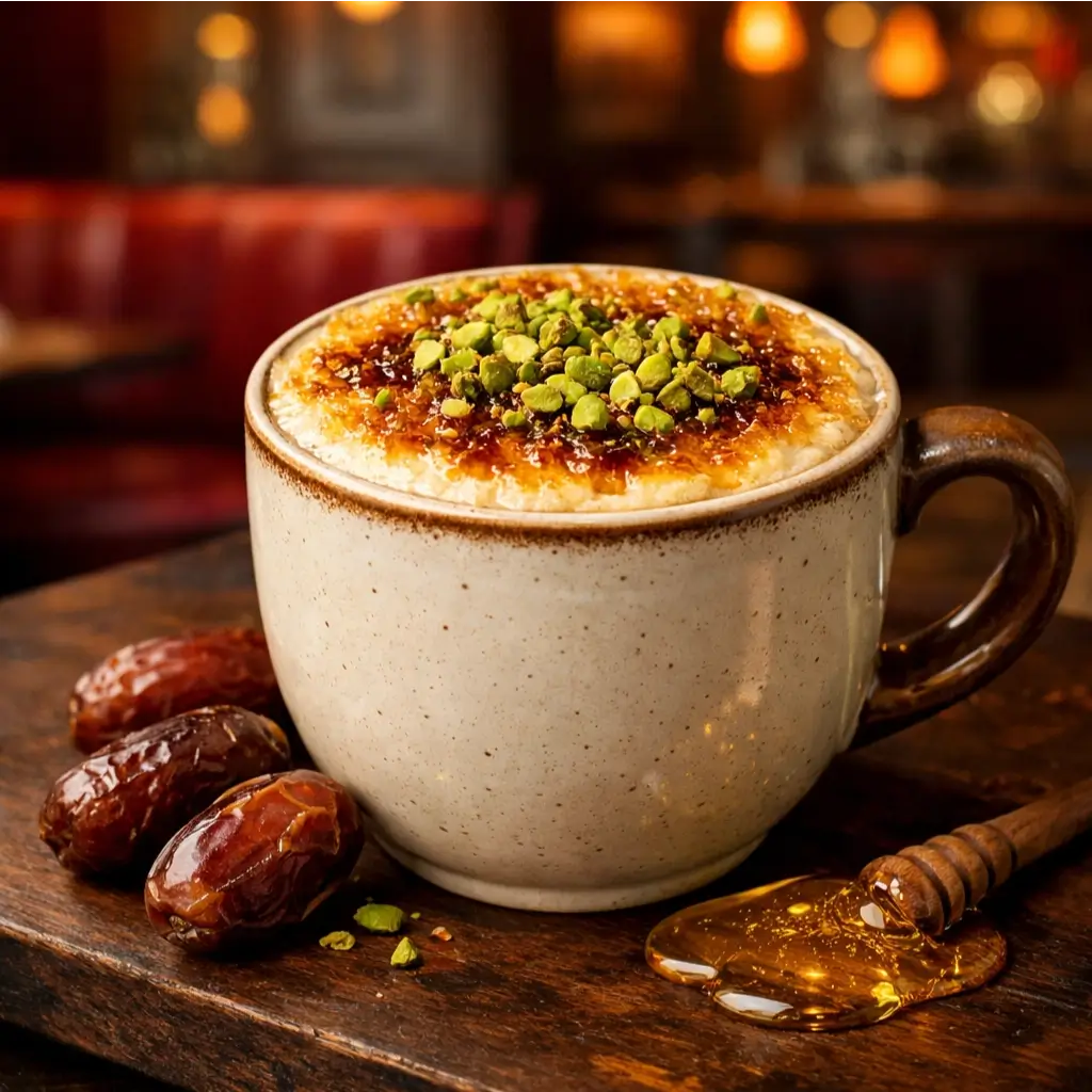 Pistachio Creme Brulee Hot Beverage